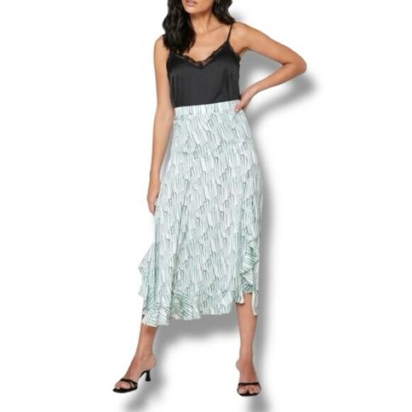 Topshop Wisteria ruffle midi skirt Women’s 8 NWT - Picture 3 of 10